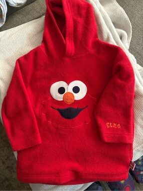 Vintage Elmo Red Fleece Hoodie - Kids
